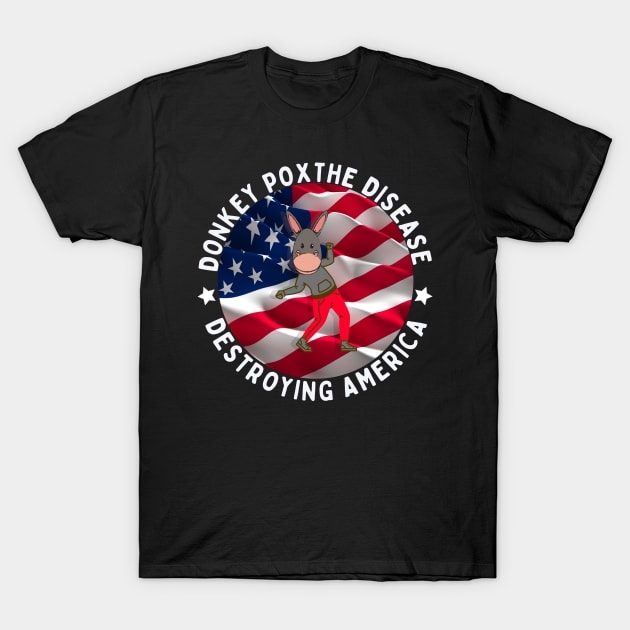 Funny Donkey And American Flag T-Shirt by NICHE&NICHE